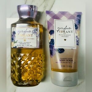 Bath & Body Works Gingham 🪻🪻🪻Vibrant Shower Gel and Body Scrub